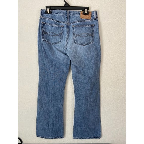 Vintage Abercrombie & Fitch women' 10R boot cut light wash button fly jeans - Picture 3 of 9